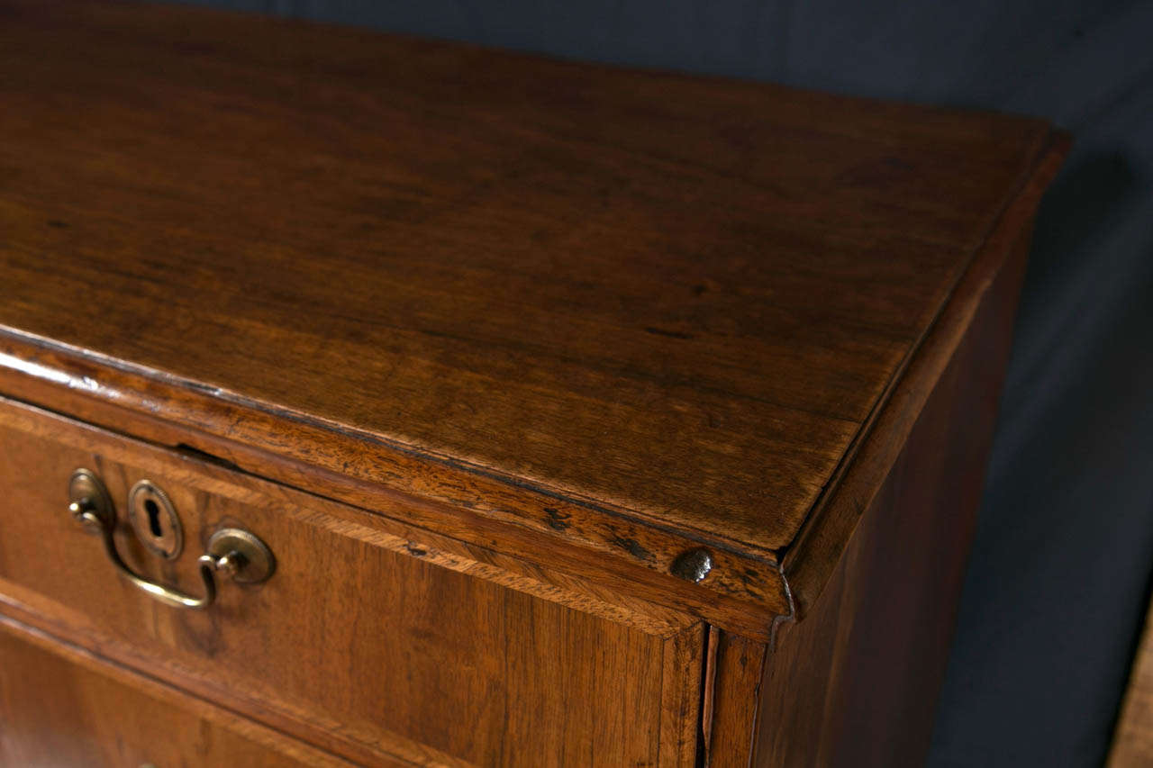 British George III Walnut Chest of Drawers