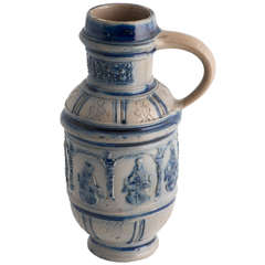 Antique German Blue and Grey Pottery