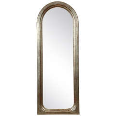 Small Decorative Arched Mirror With A Silvered Frame