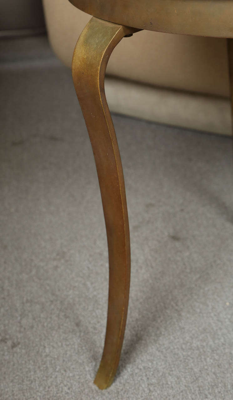 Late 20th Century Charming Brass and Stone Side Table