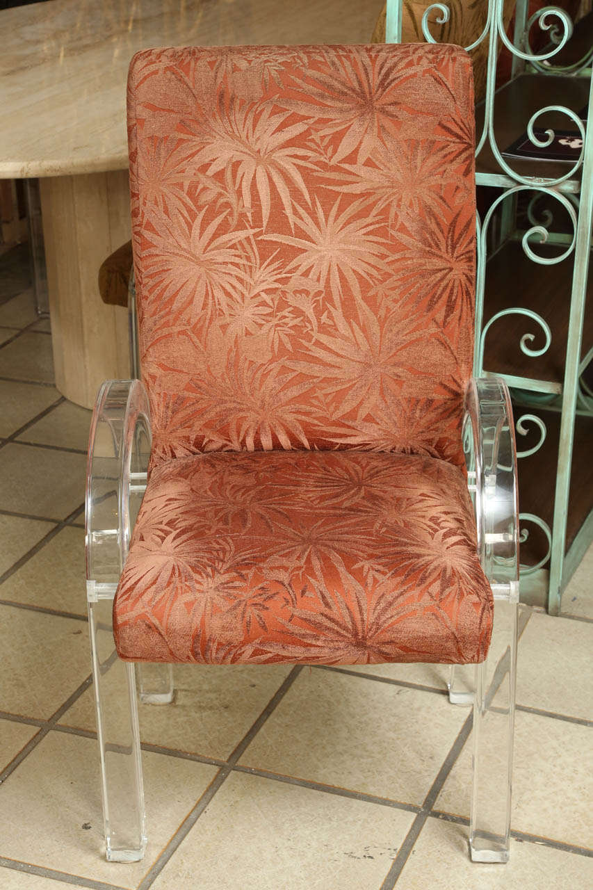 Lucite Dining Chairs by Charles Hollis Jones In Good Condition For Sale In New York, NY