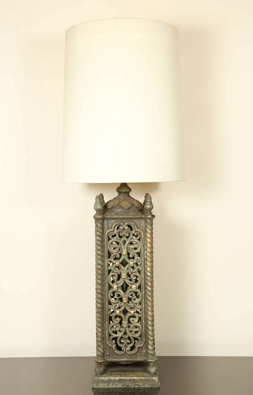 Monumental Pierced Ceramic Table Lamp by Nardini In Excellent Condition In New York, NY