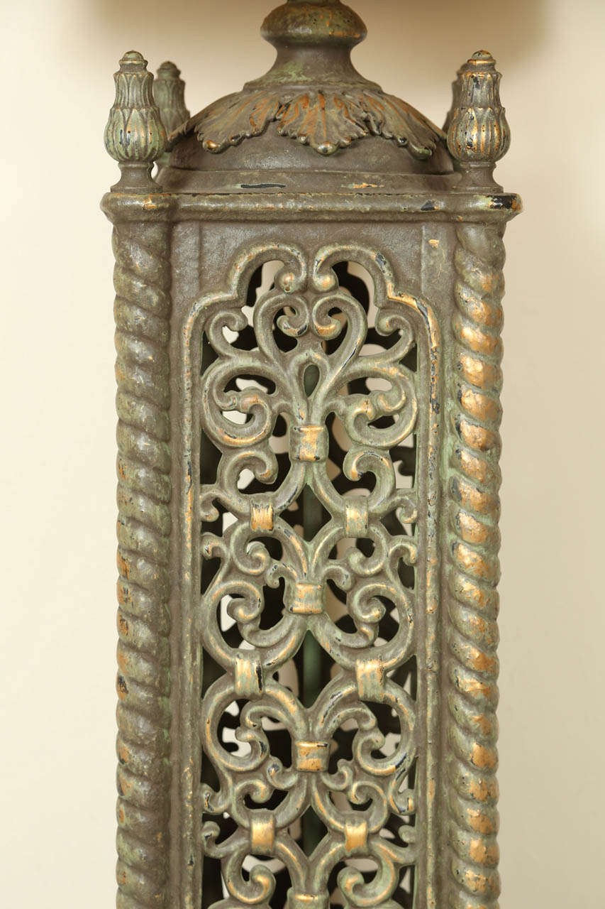 Mid-20th Century Monumental Pierced Ceramic Table Lamp by Nardini