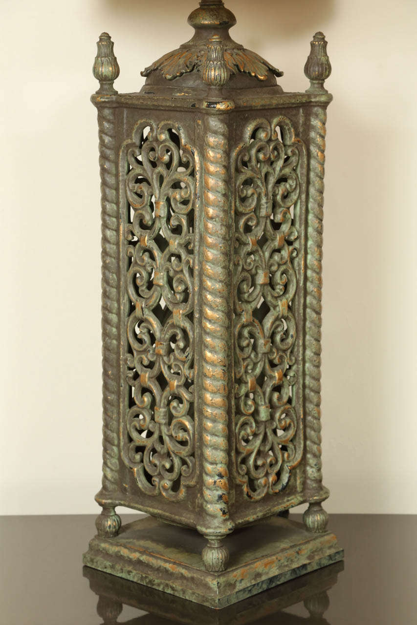 Monumental Pierced Ceramic Table Lamp by Nardini 2