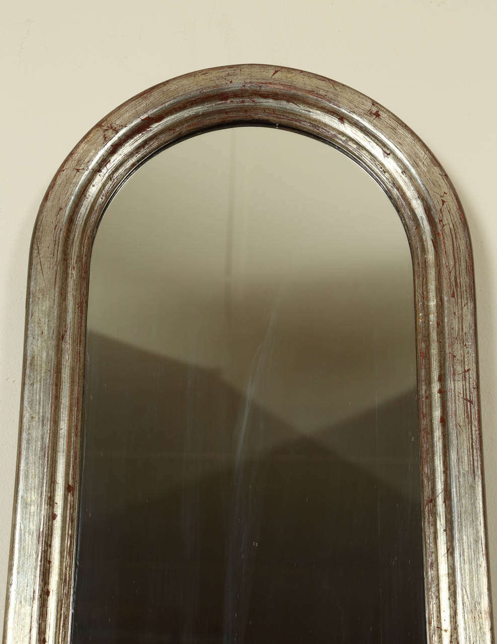 Small Decorative Arched Mirror With A Silvered Frame at 1stDibs