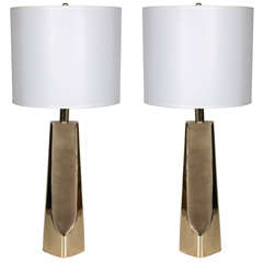 Modernist Brass Lamps by Maurizio Tempestini