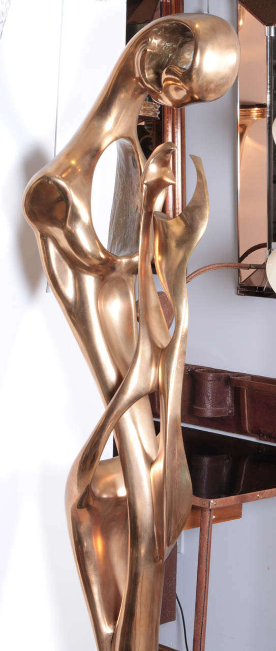 Amazing Bronze Sculpture, 1970 by G. Carpentier In Good Condition For Sale In New York, NY