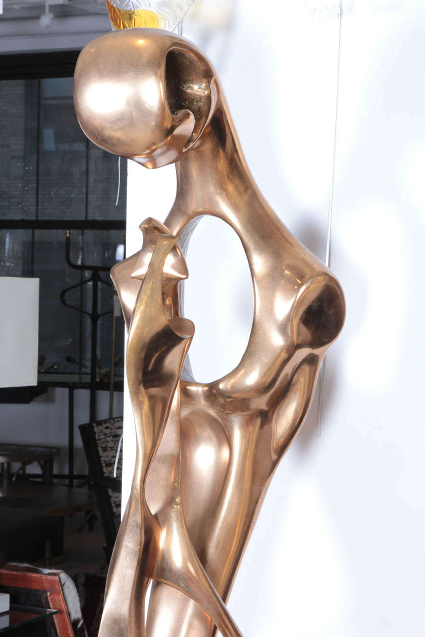 Late 20th Century Amazing Bronze Sculpture, 1970 by G. Carpentier For Sale