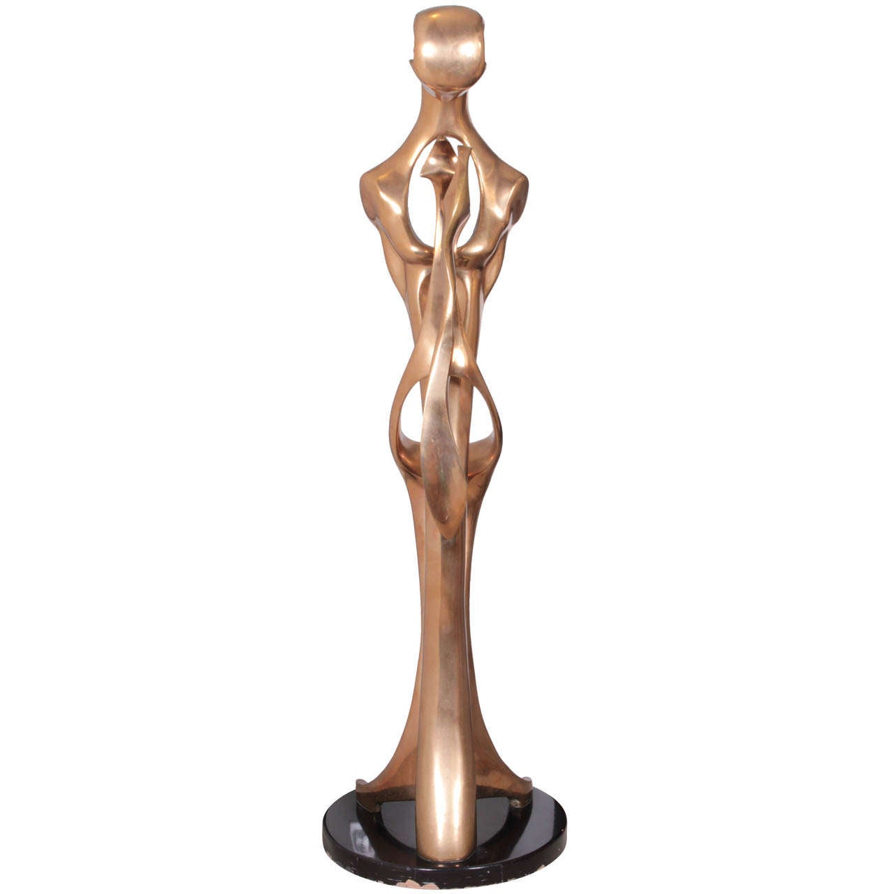 Bronze and Aluminum Sculpture "The Flame" For Sale at 1stDibs