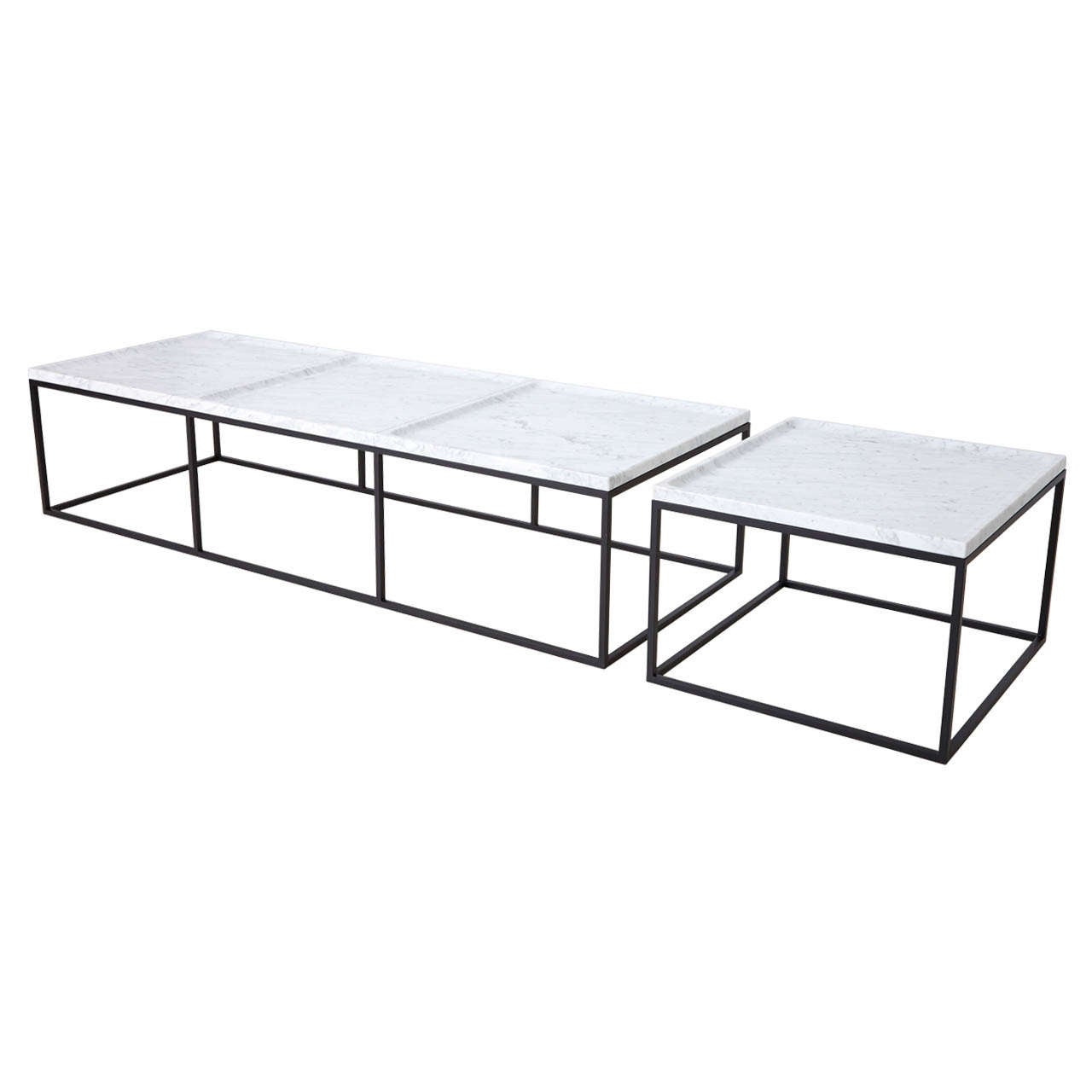 Coffee Tables in White Carrara Marble