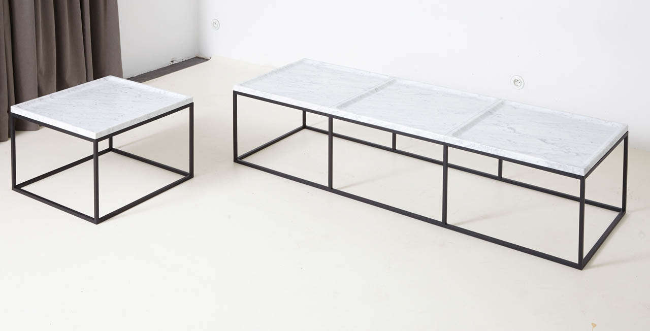 Coffee Tables in White Carrara Marble 5