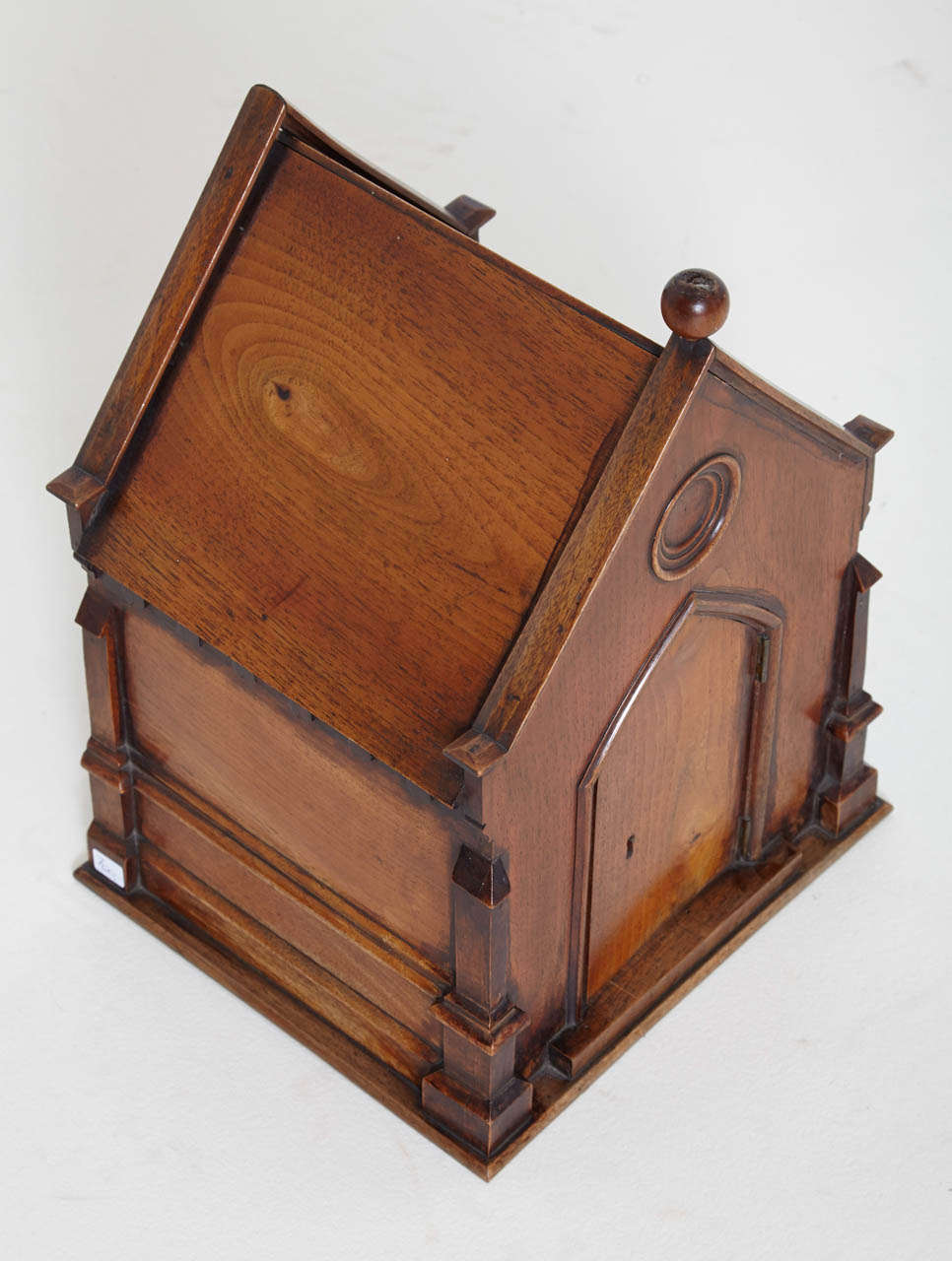 Miniature Church in Walnut, 19th Century France For Sale 1