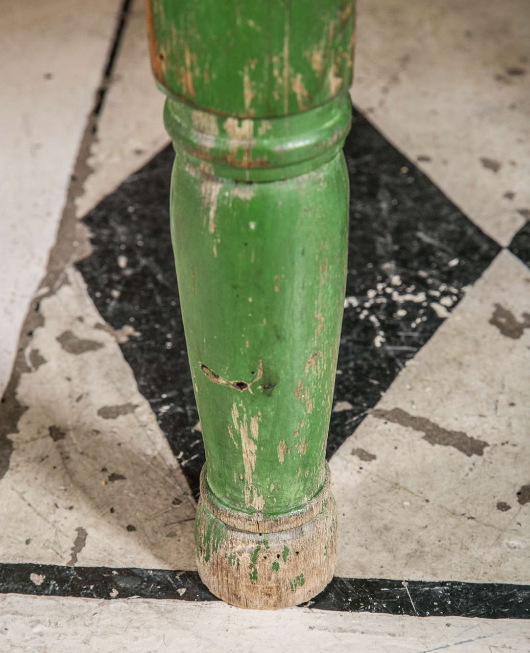 19th Century One-Drawer Table with Original Paint 2