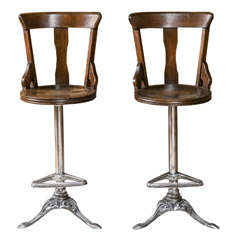 Pair of English Ship Chairs with Steel 5