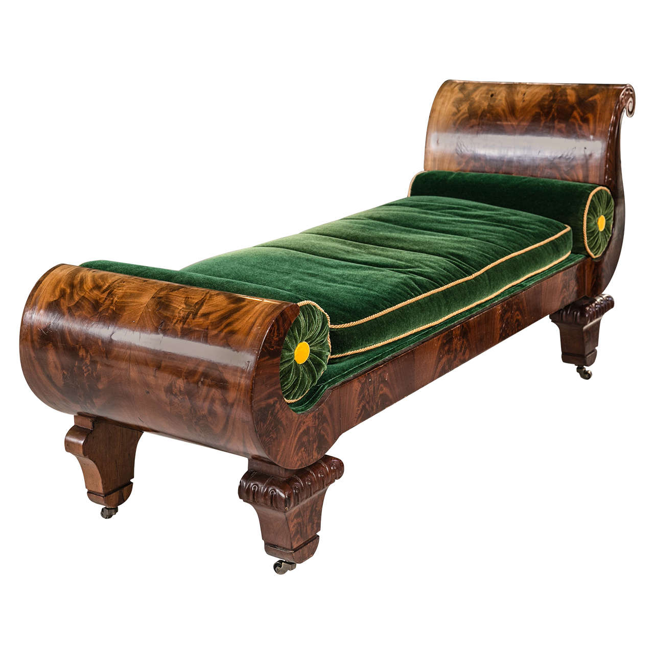 Antique Classical Mahogany Chaise