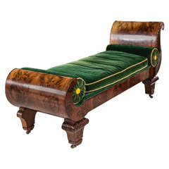 Antique Classical Mahogany Chaise