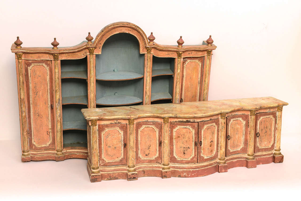 Miniature Venetian Breakfront Cabinet 2