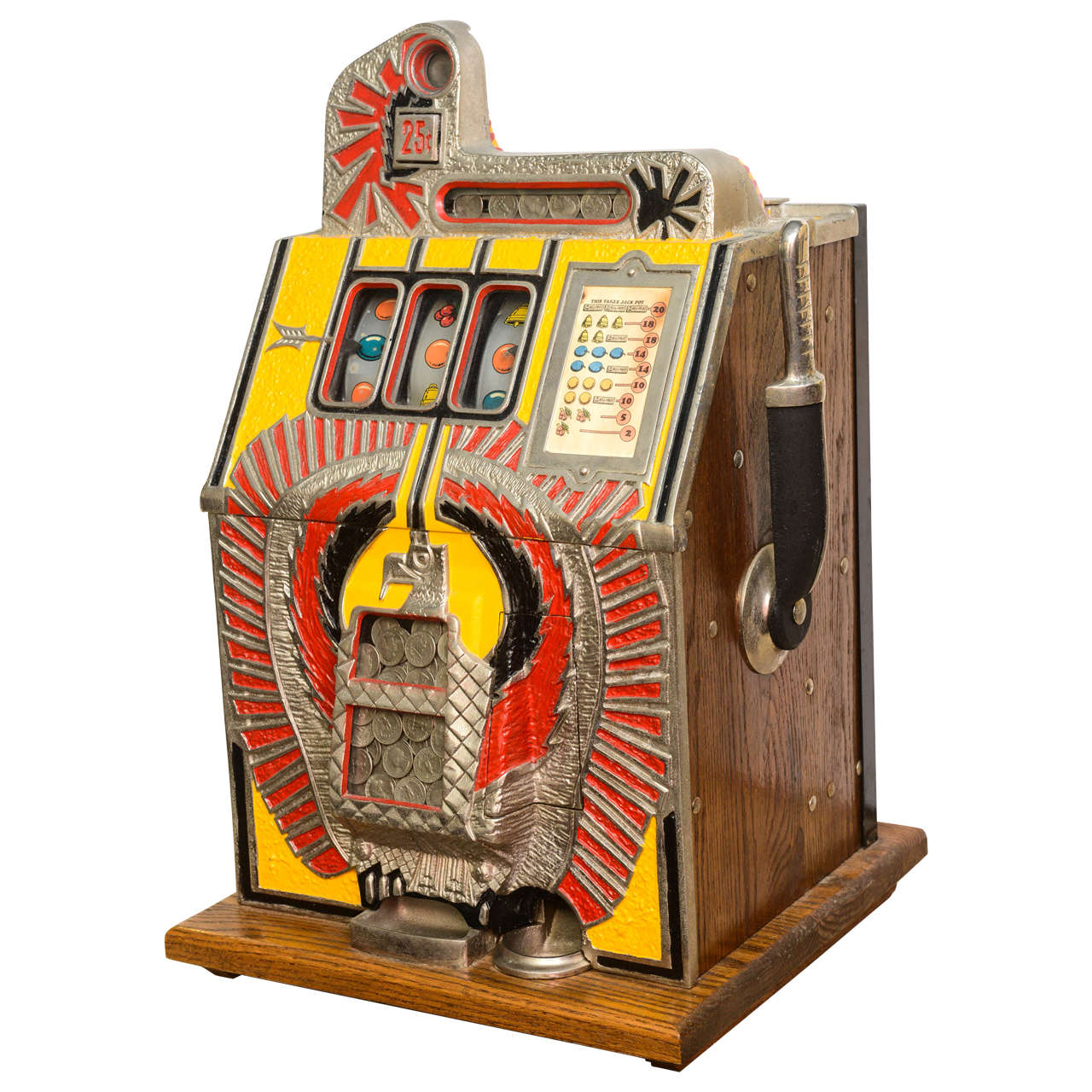 25 Cent War Eagle Mills Slot Machine, circa 1930s | mills war eagle machine, 1930 slot machine, 1930s machine