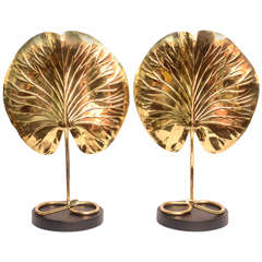 Pair of Vintage Lily Pad Lamps by Chapman