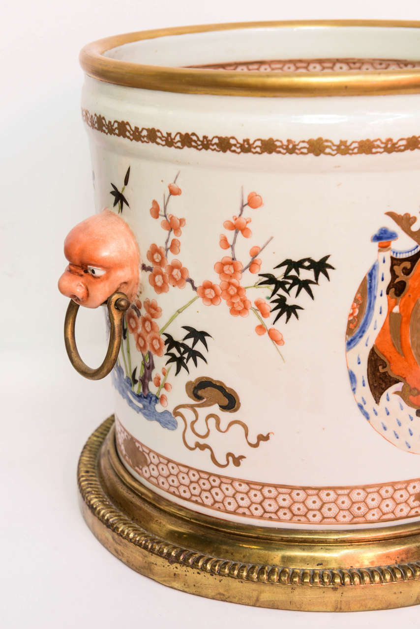 Pair of 19th Century Armorial Cachepots in the Chinese Export Style For Sale 5