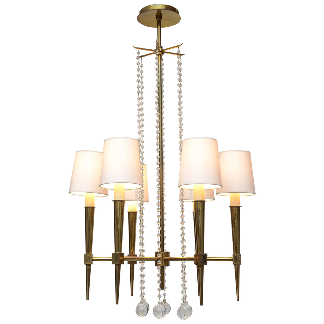 Tommi Parzinger Six-Arm Chandelier