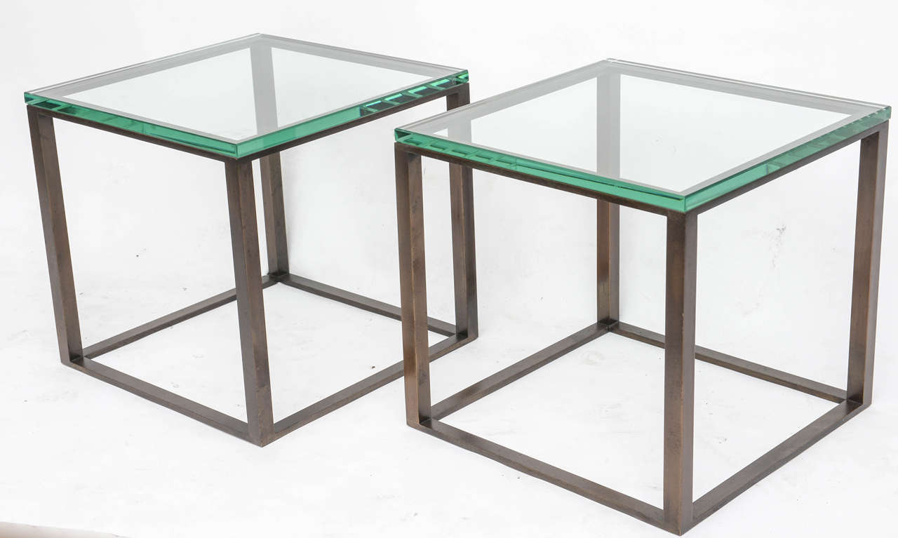 Bronze Cube Tables In Good Condition In West Palm Beach, FL
