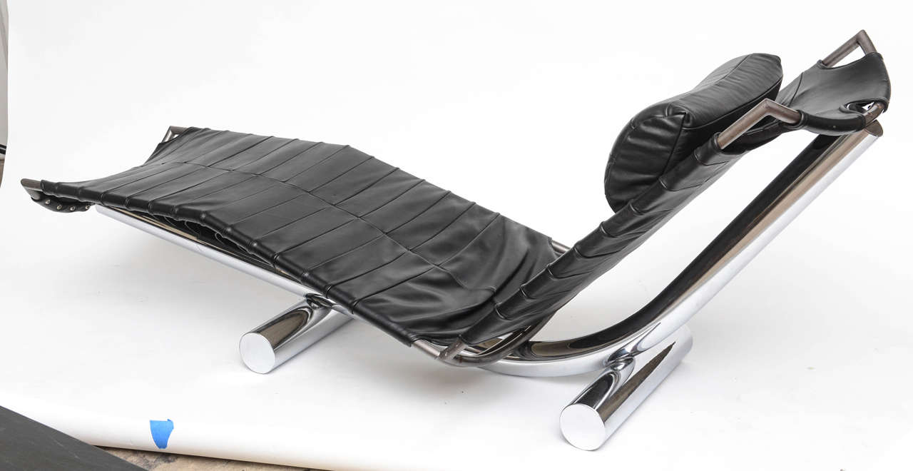 Chrome Paul Tuttle Chariot Chaise Lounge 