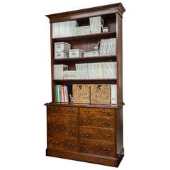 Pair of Late Georgian Mahogany Bookcases, English circa 1790