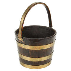 Early 19th Century English Brass-bound Oak Bucket, c.1820