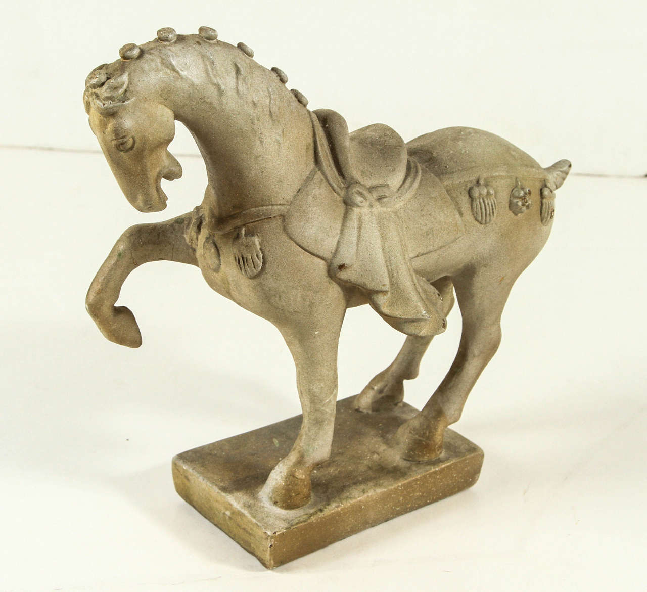 Terra Cotta Equine Statue of a War Horse For Sale 2