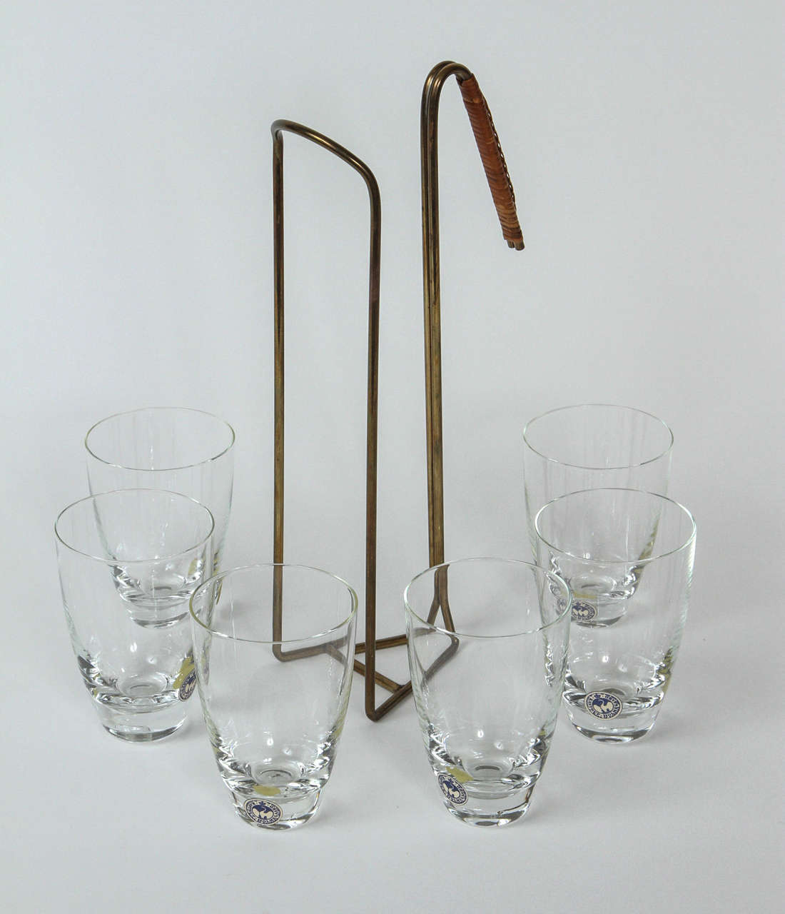 Rare Vertical Drinking Glass Caddy by Carl Auböck For Sale 1