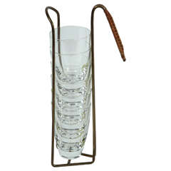 Vintage Rare Vertical Drinking Glass Caddy by Carl Auböck