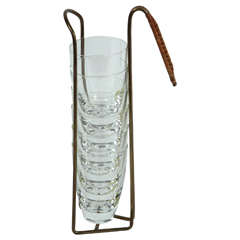 Rare Vertical Drinking Glass Caddy by Carl Auböck