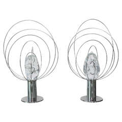 Pair of Mid-Century Modern Lamps by Angelo Brotto 4