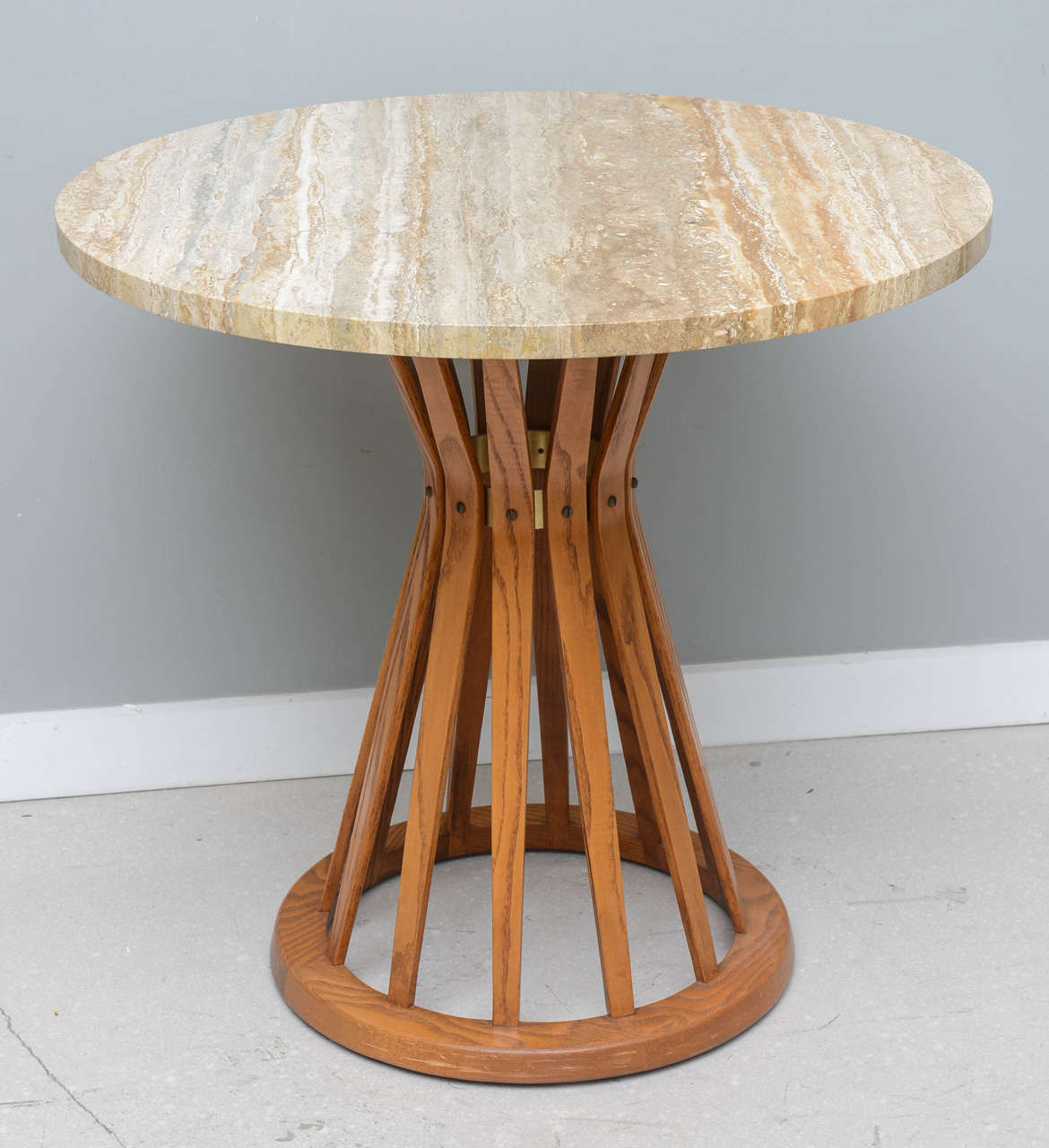 Pair of vintage Dunbar side tables designed by Ed Wormley, called the 