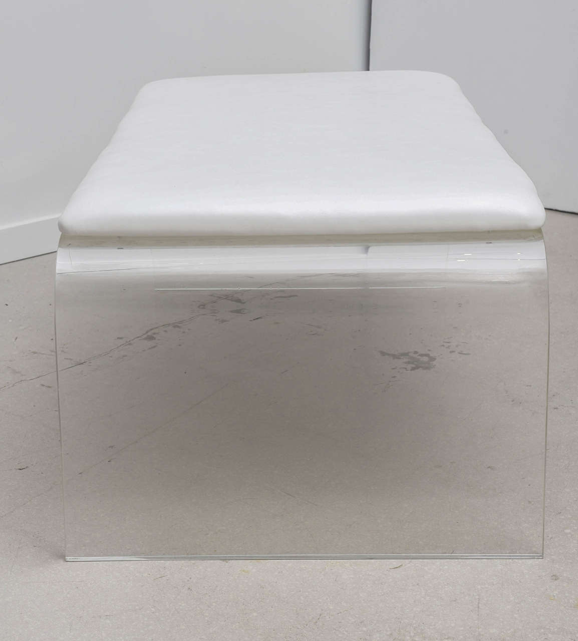 Large Lucite Waterfall Bench 1
