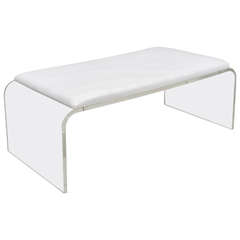 Large Lucite Waterfall Bench