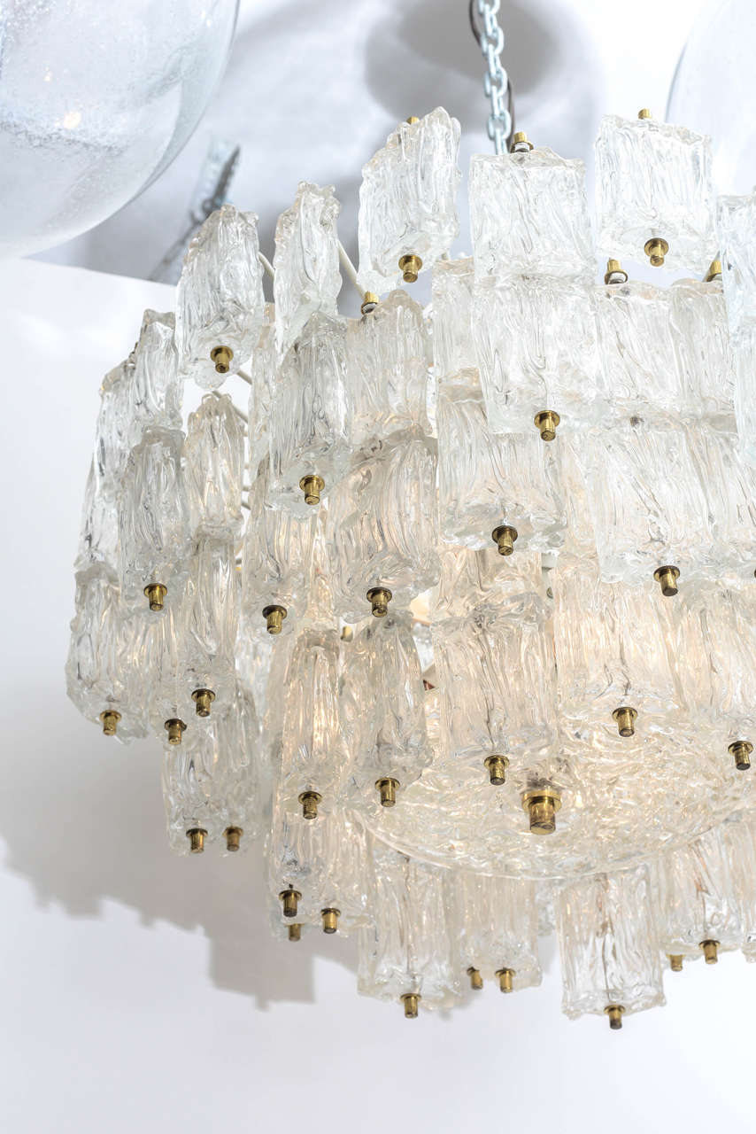 Vintage Multi-Tiered Barovier e Toso Murano Glass Chandelier In Good Condition In West Palm Beach, FL