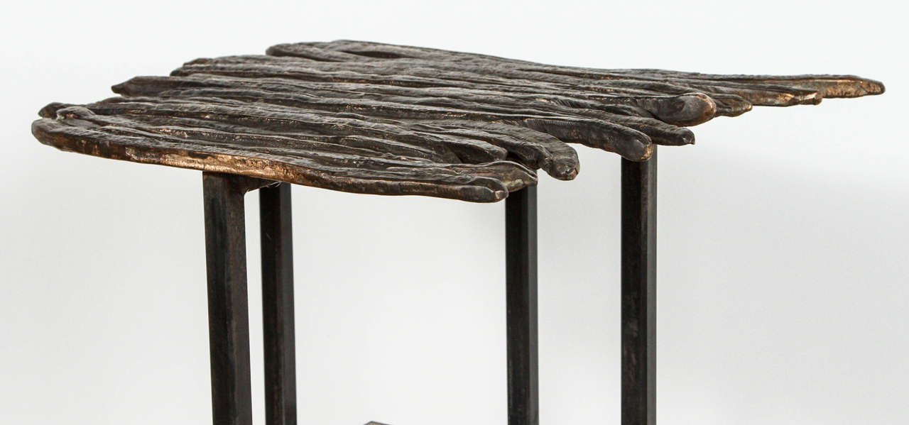 Organic Modern Paul Marra Cast Bronze Pod Table For Sale