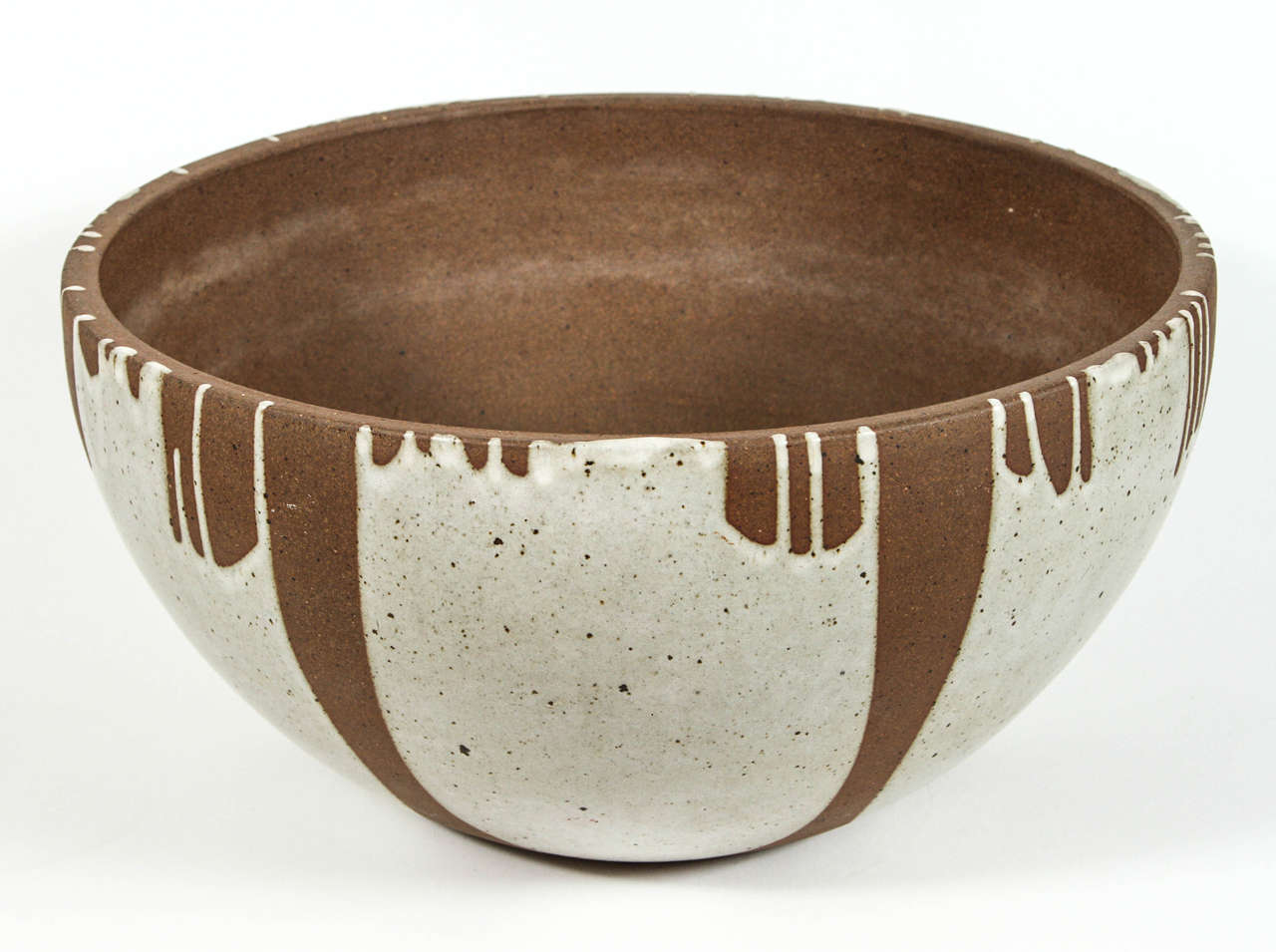 4080 planter in stone white flame glaze by David Cressey for Architectural Pottery, circa 1970s.