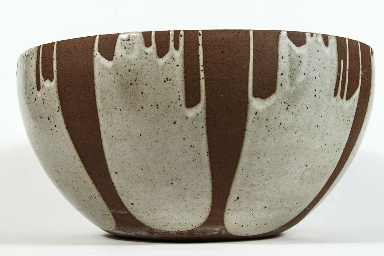 Late 20th Century David Cressey for AP Flame Glaze Bowl
