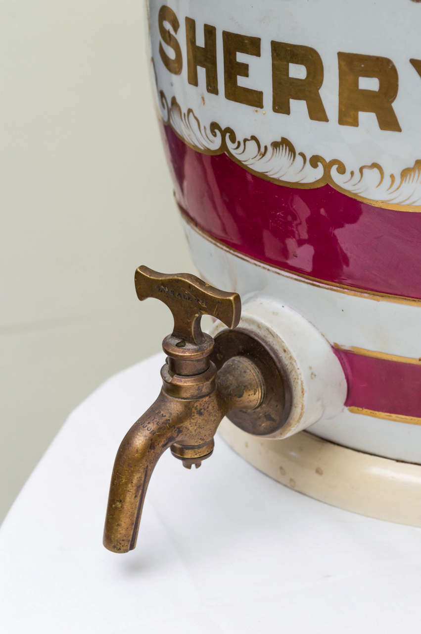 Pair of Matched Ceramic English Port and Sherry Crocks as Lamps 3