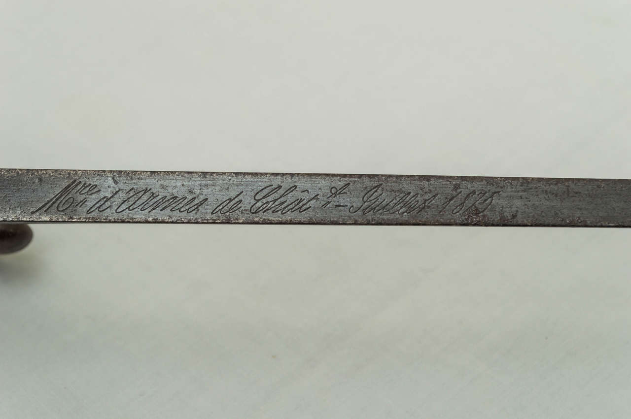 19th Century Set Of Three French Bayonet Forged Fire Tools