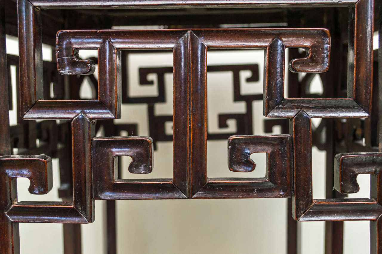 Hardwood Chinese Li Wood ( Rosewood ) Octagonal Form Incense Stand circa 1860-1880