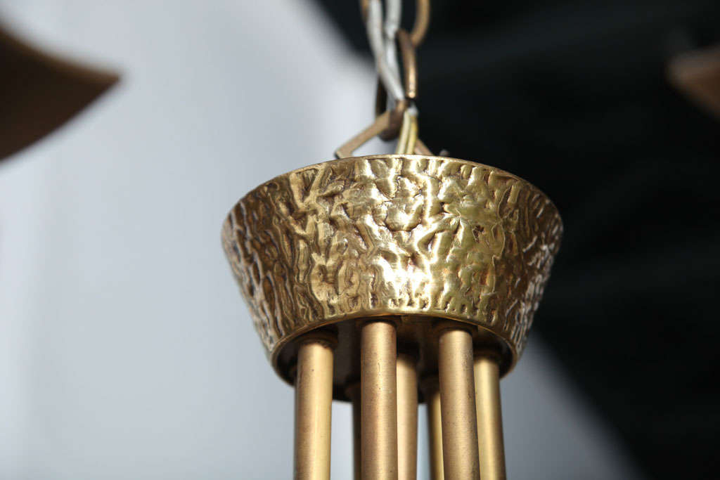Hammered Evans Style Beautiful Unique  Brass Chandelier For Sale