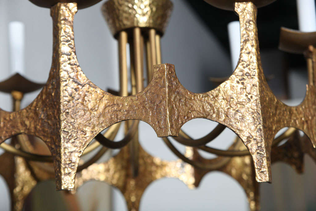 Evans Style Beautiful Unique  Brass Chandelier For Sale 1