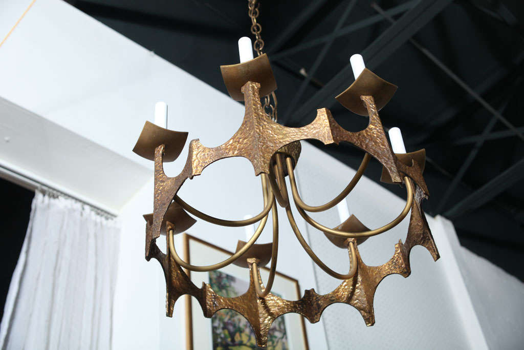 Evans Style Beautiful Unique  Brass Chandelier For Sale 2