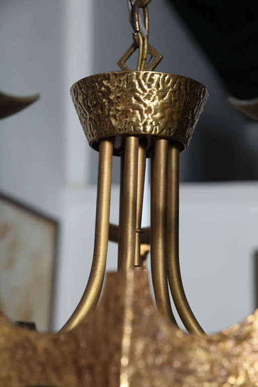 Evans Style Beautiful Unique  Brass Chandelier For Sale 4