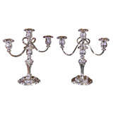Pair of Silver Plated Candelabras
