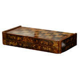 19thc Chinese Laquered Inlayed Game Box